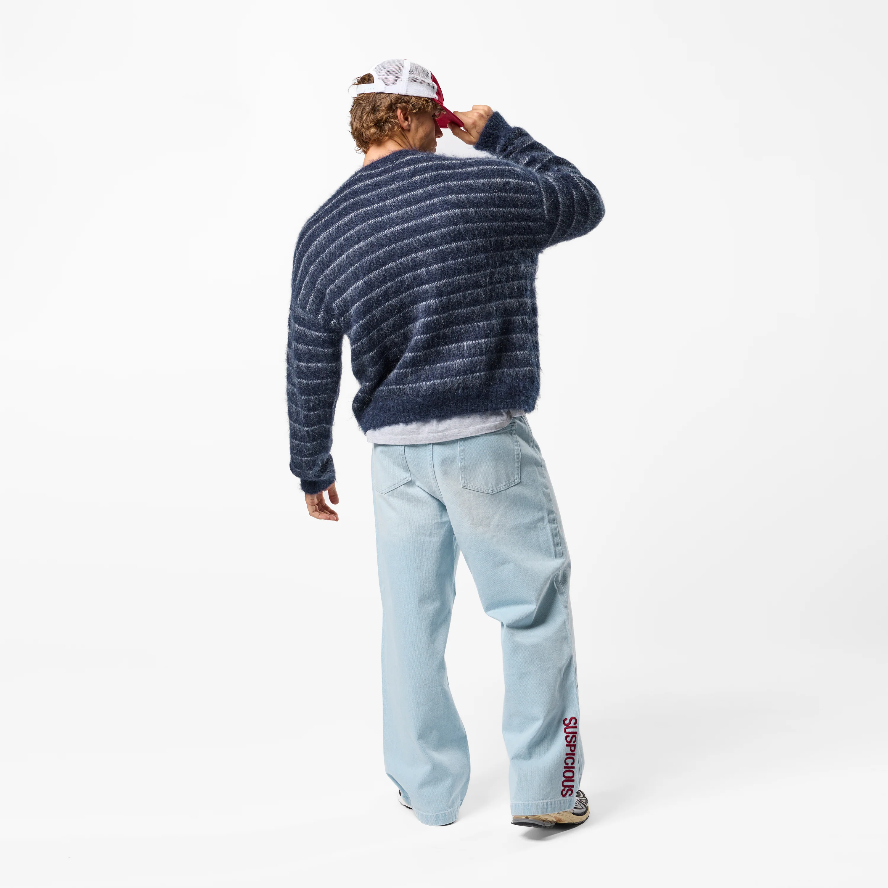 Winter4 / Essentials Striped Mohair Knit - Nightfall - Image 8